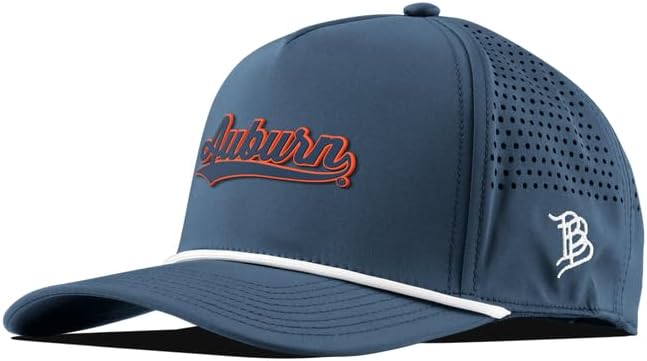 Branded Bills College Script Auburn Tigers Logo Curved 5 Panel Hat for Men