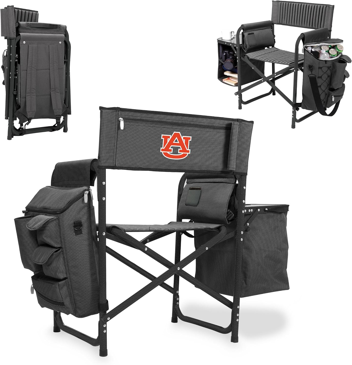 Auburn Tigers Camping Chair with Side Table and Soft Cooler