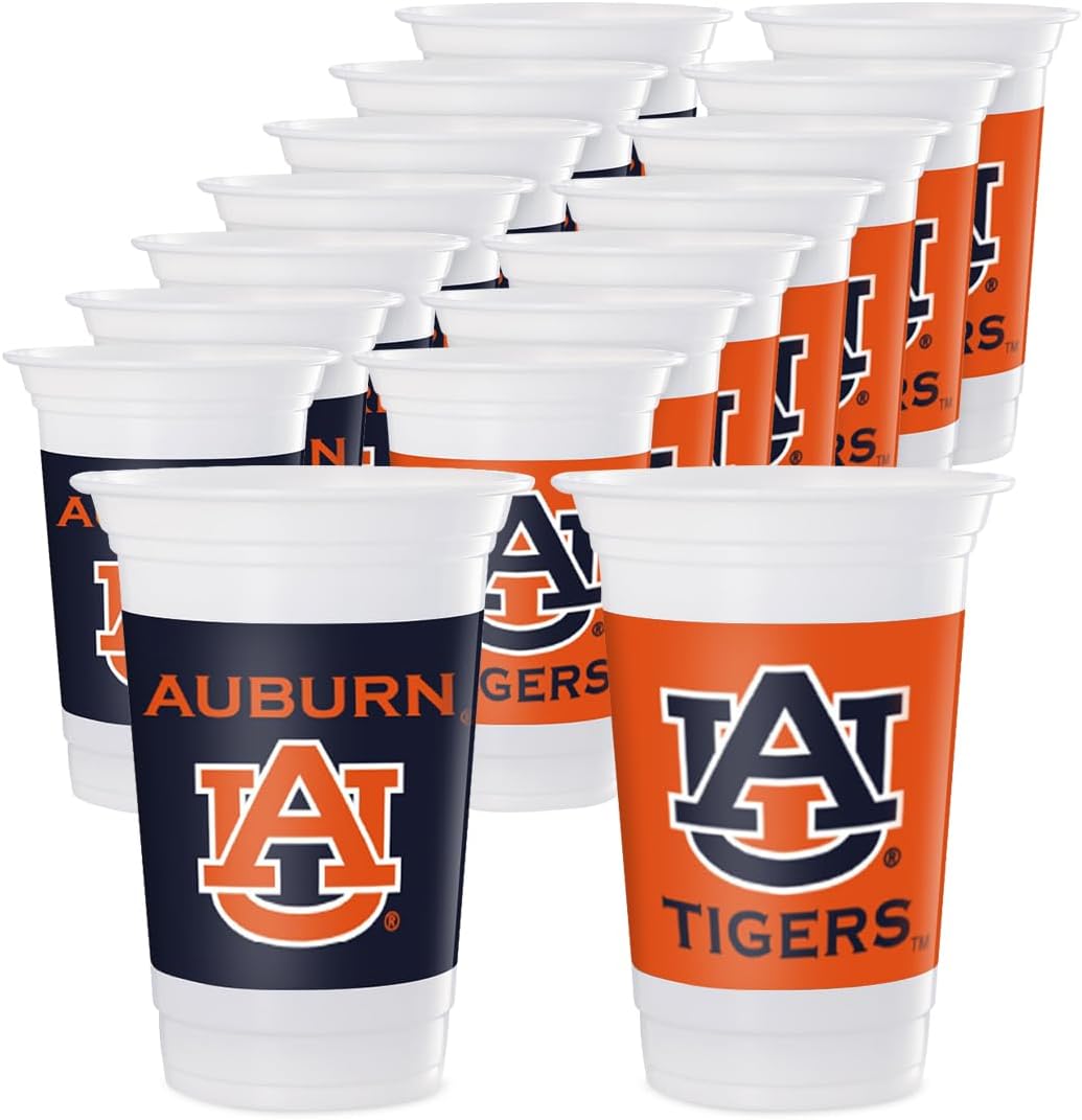 Westrick Auburn Tigers 16oz Plastic Cups, 16 Pack