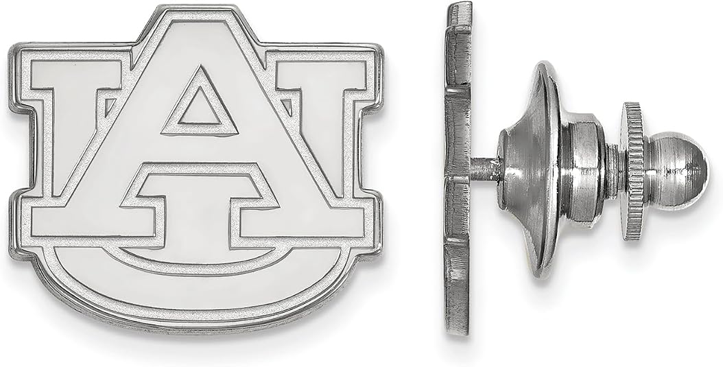 LogoArt Auburn University Lapel Pin (14k White Gold)