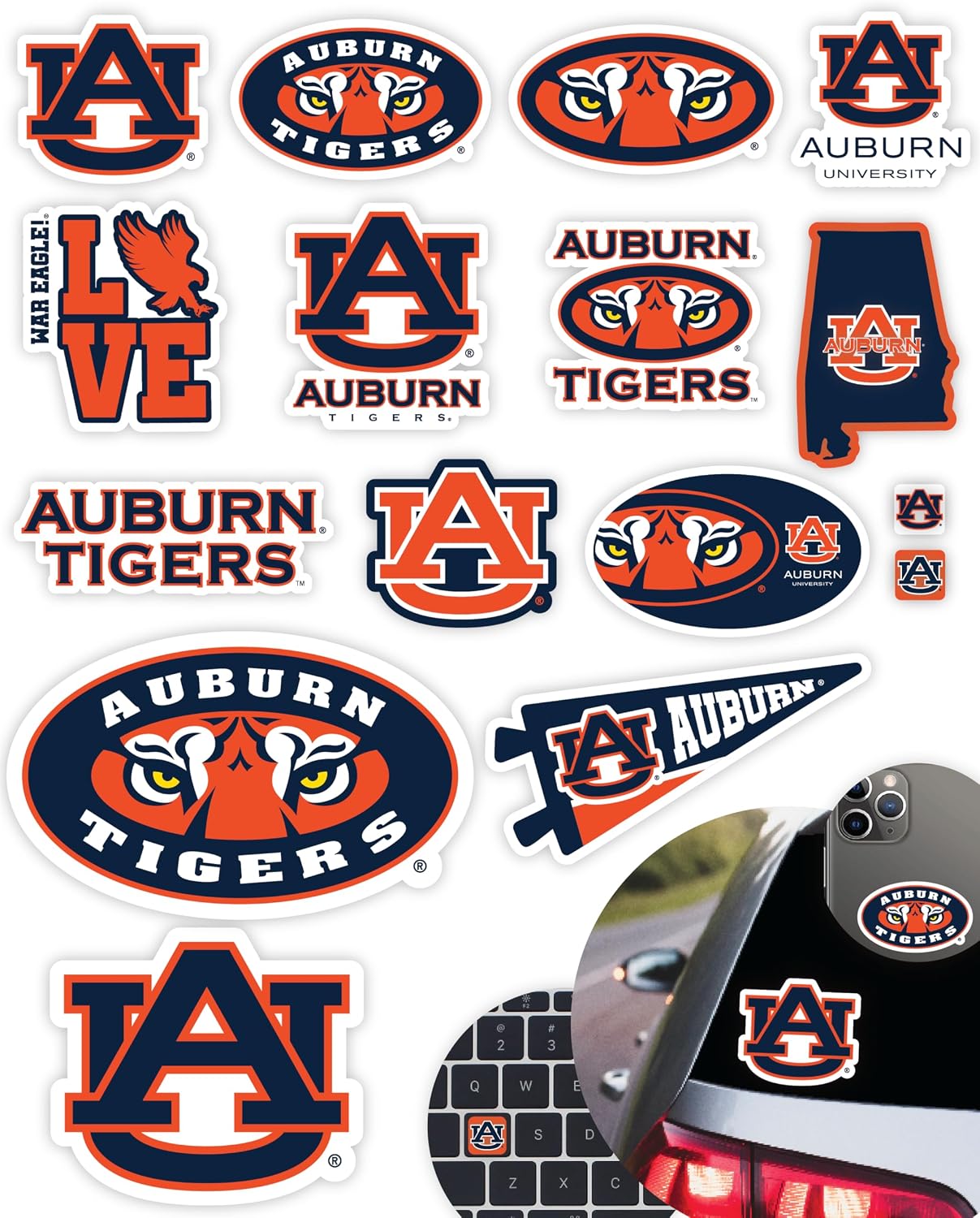 Auburn Tiger Stickers