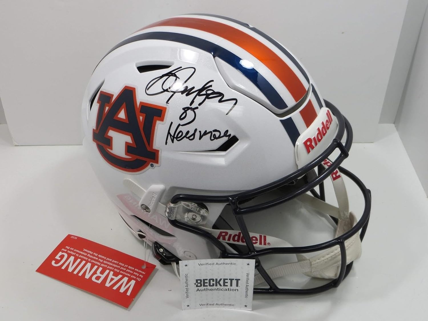 BO JACKSON AUBURN TIGERS AUTOGRAPHED RIDDELL SPEED FLEX HELMET