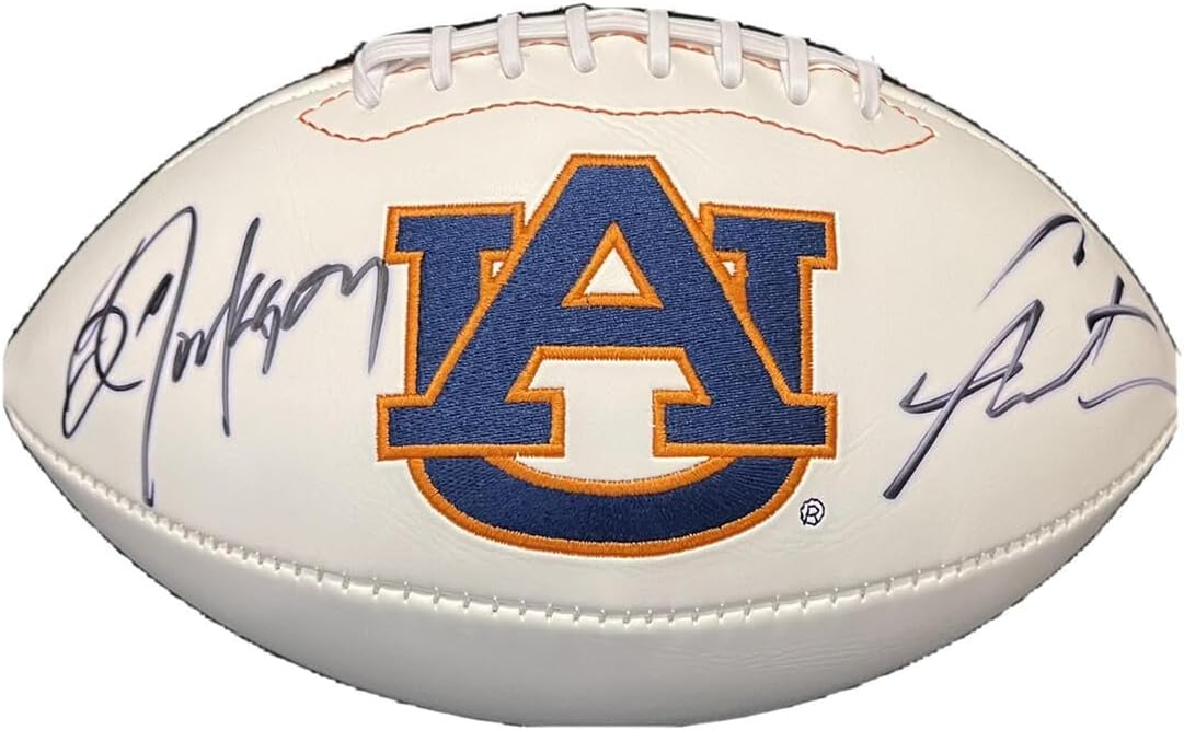 Cam Newton & Bo Jackson Signed Auburn Tigers Logo Football BECKETT BAS