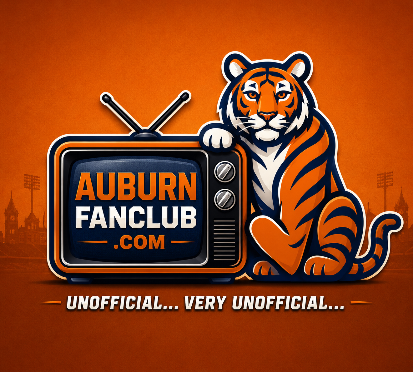 Auburn Tiger with TV